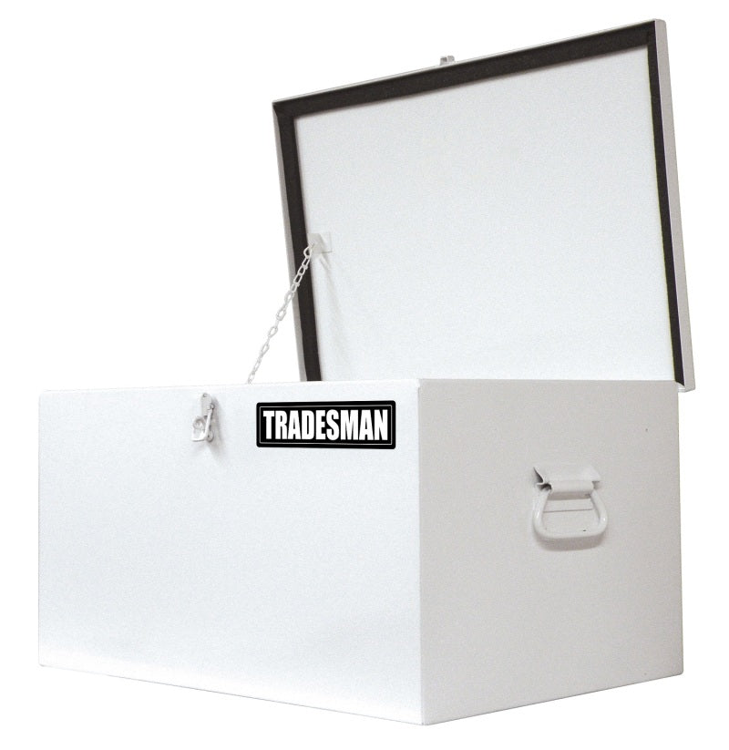 Tradesman Steel Job Site Box/Chest (Light Duty/Small) (24in.) - White - Black Ops Auto Works