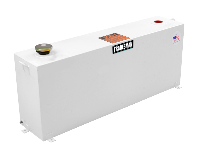 Tradesman Steel Rectangular Liquid Storage Tank (Full Size) - White - Black Ops Auto Works