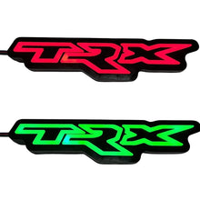 Load image into Gallery viewer, TRX RGB Illuminated LED Emblem Logo - RGB Halo Kits Multicolor Flow Series Color Chasing RGBWA LED headlight kit Oracle Lighting Trendz OneUpLighting Morimoto theretrofitsource AutoLEDTech Diode Dynamics