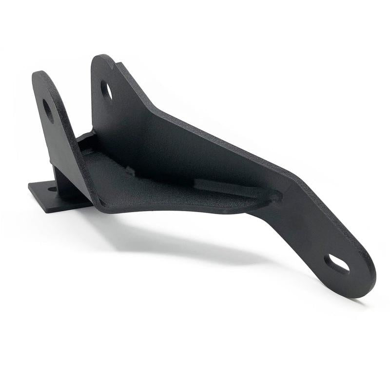 Tuff Country track bar drop bracket, side view showing angled bracket profile and mounting hole
