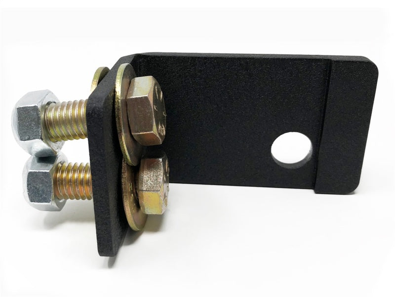 Tuff Country track bar bracket, front view showing double U-bolt and washer plate
