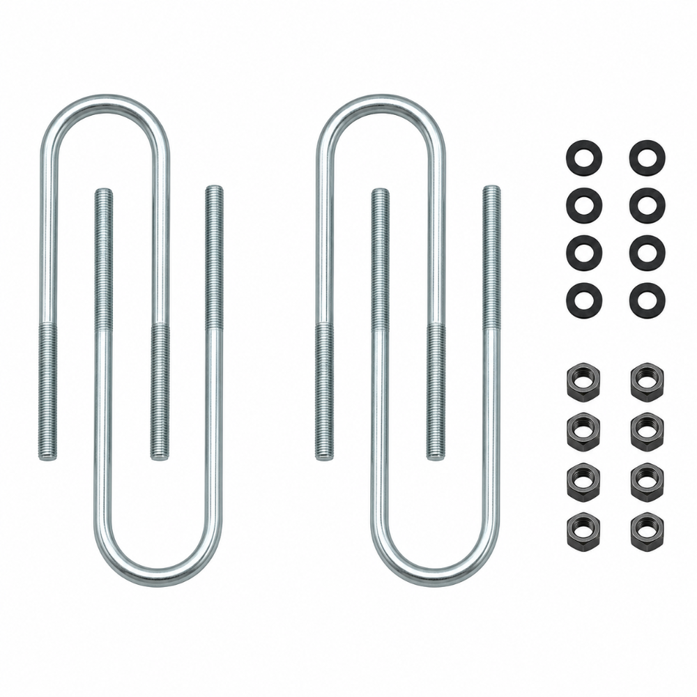 Tuff Country Jeep Cherokee rear axle U-bolt kit with zinc plated U-bolts nuts and washers