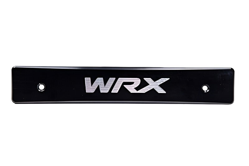 Turbo XS 15-17 Subaru WRX/STi Billet Aluminum License Plate Delete Black Machined WRX Logo - Black Ops Auto Works