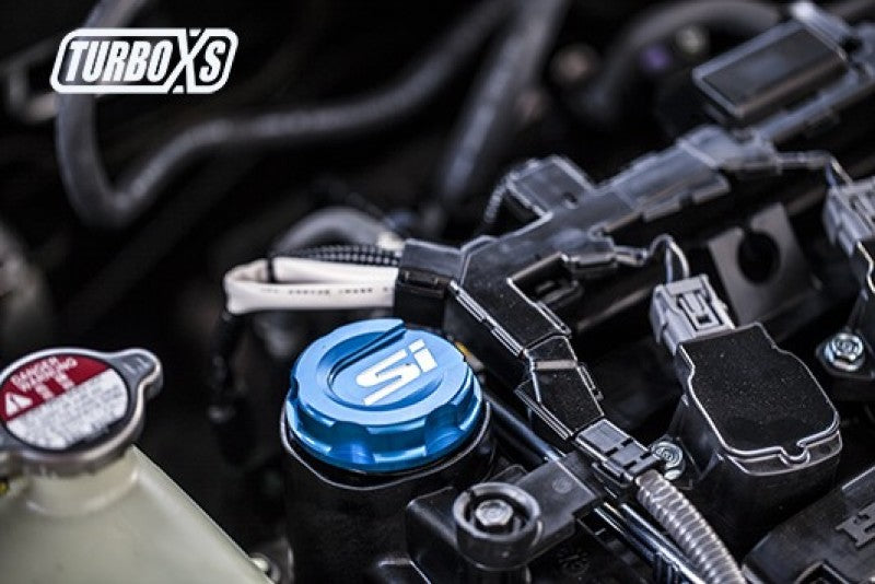 Turbo XS 2016+ Honda Civic Blue Oil Cap - Black Ops Auto Works