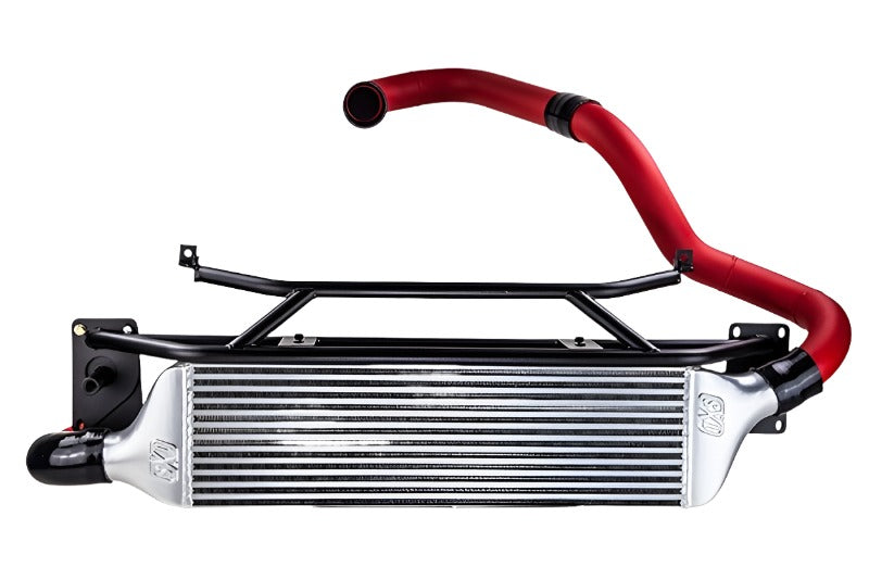Turbo XS FMIC for 15-16 Subaru WRX - Wrinkle Red Pipes - Black Ops Auto Works