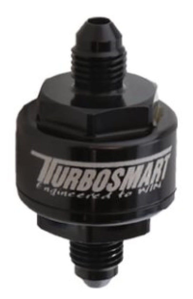 Turbosmart Billet Turbo Oil Feed Filter w/ 44 Micron Pleated Disc AN-3 Male Inlet - Black - Black Ops Auto Works