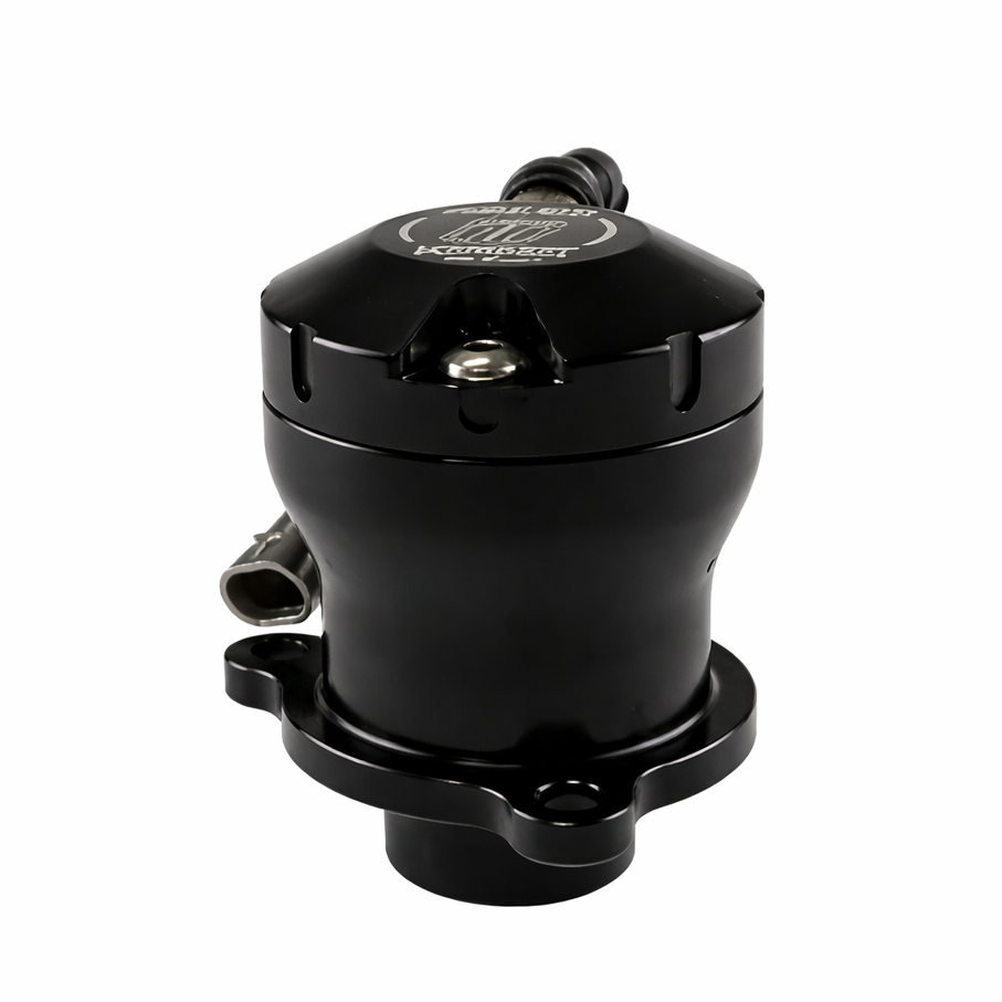 Close-up of Turbosmart Kompact EM valve and fitting detail