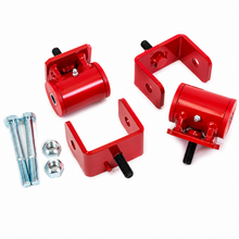 Load image into Gallery viewer, UMI 2600-R red polyurethane engine mount kit with hardware