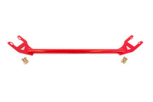 Load image into Gallery viewer, UMI 3055-R bright red bolt-in rear shock tower brace tying the rear upper shock mounts together, 1-1/4 inch tubing with 3/16 inch laser cut end brackets, for 1978-1988 GM G-Body.