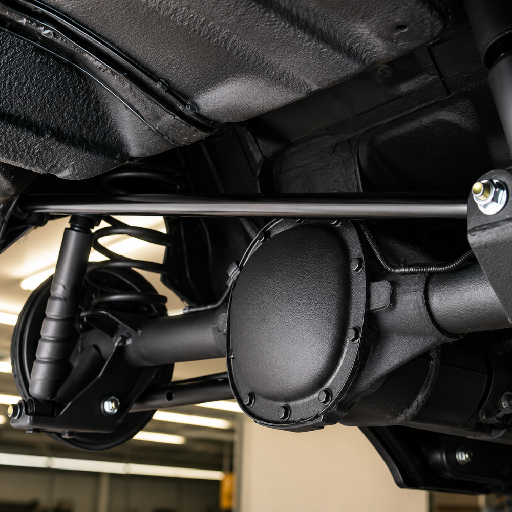 UMI 5021-B panhard bar mounting point under a GM H-Body
