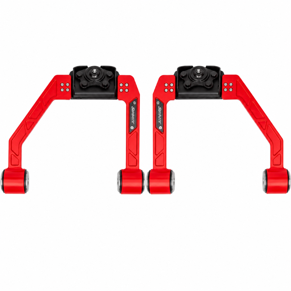 UMI 6565-R red adjustable upper A-arm kit for 2015-2026 Ford F-150