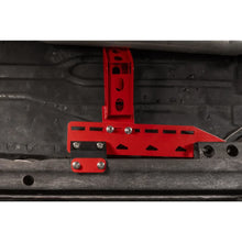Load image into Gallery viewer, UMI Performance G-Body Transmission Crossmember mount detail with exhaust