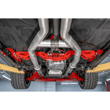Load image into Gallery viewer, UMI Performance G-Body Transmission Crossmember on lift full underbody view