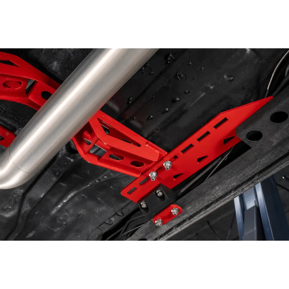 UMI Performance G-Body Transmission Crossmember frame mount angled view