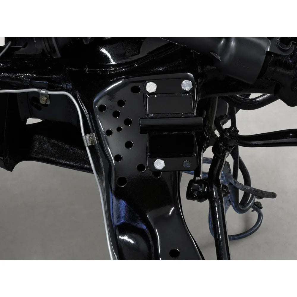 UMI Performance Frame Side Solid Engine Mounts installed frame closeup
