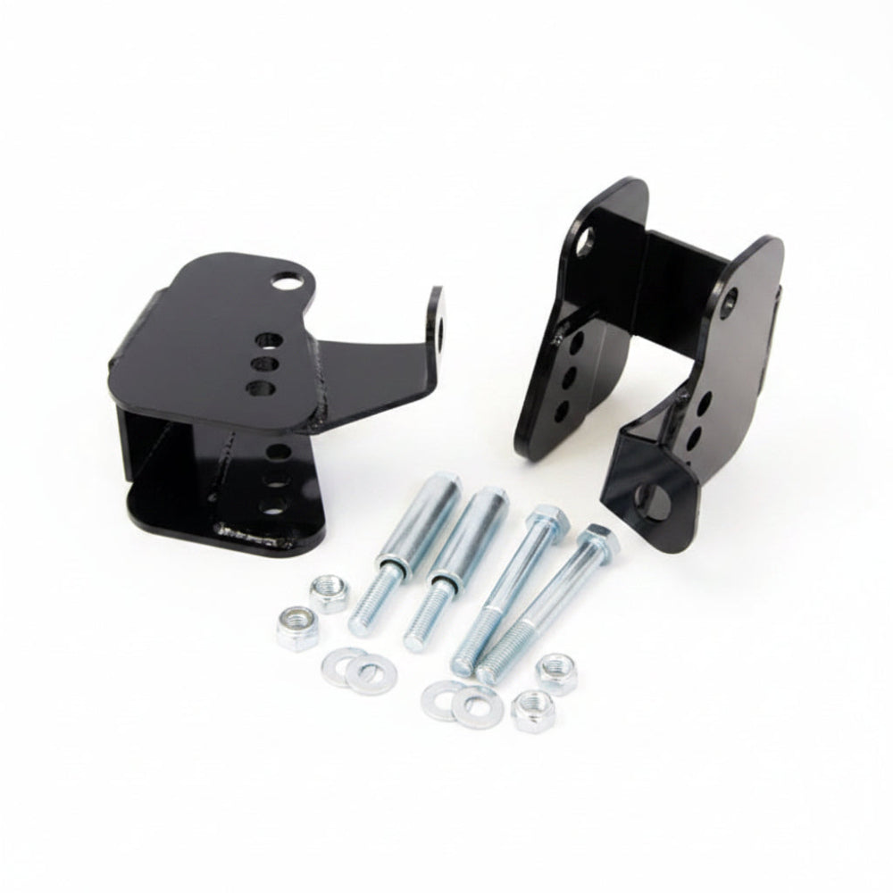 UMI Performance black bolt-in lower control arm relocation brackets for 1982-2002 GM F-body