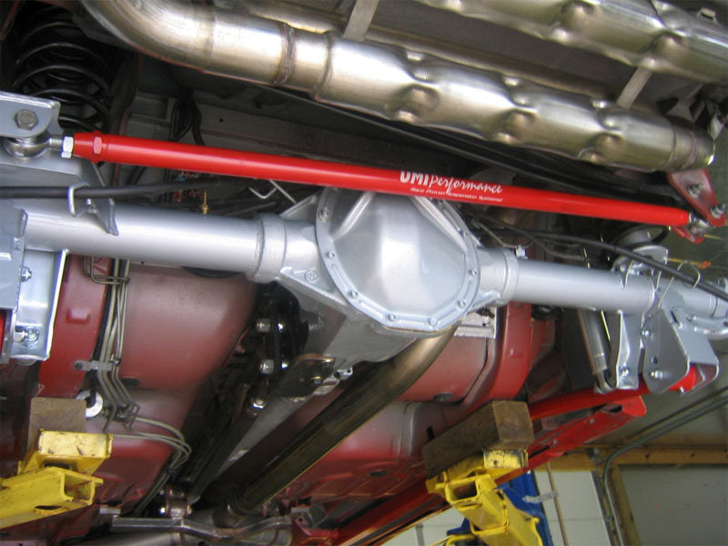 UMI Performance red double adjustable panhard bar with rod ends for 1982-2002 GM F-body, product photo 2