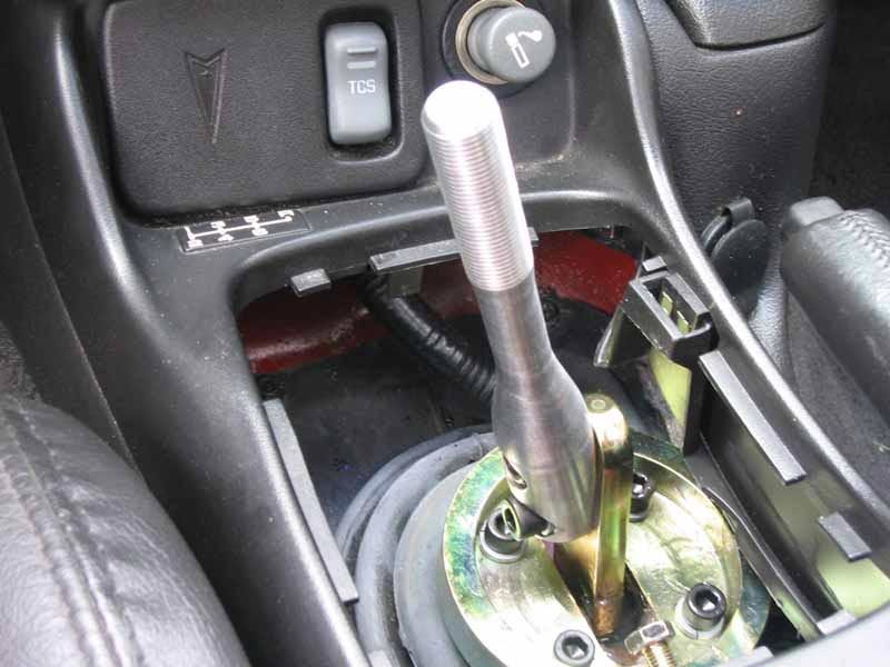 Milled flat mounting face on the UMI 6.5 inch CNC machined short shifter handle