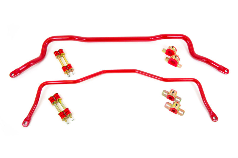 UMI Performance red powder-coated front and rear tubular sway bar kit for 1993-2002 Camaro and Firebird, 35mm front and 22mm rear