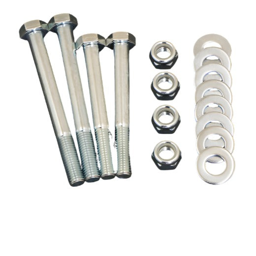 UMI 3011 Grade 10.9 zinc coated lower A-arm bolts, washers and nylon insert lock nuts for GM G-Body and F-Body front suspension.