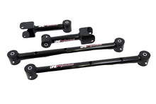Load image into Gallery viewer, UMI 301516-B black powder coated non-adjustable tubular rear upper and lower control arms with greaseable polyurethane bushings for 1978-1988 GM G-Body.
