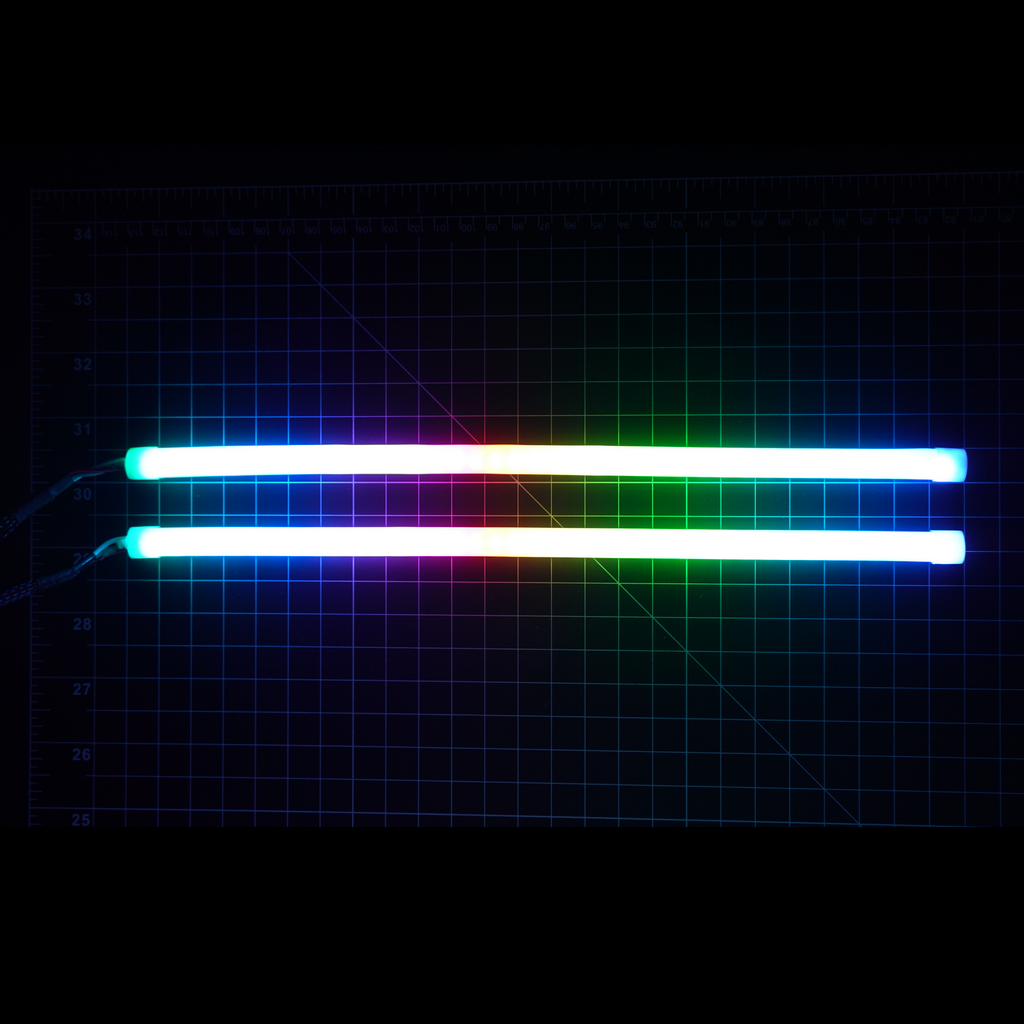 RGB Halo Kits Universal Flexible DRL Tube Diffused Strips | Multicolor