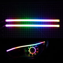 Load image into Gallery viewer, RGB Halo Kits G4 | P2 - BX2 Universal Flexible DRL Tube Diffused Strips | Multicolor