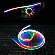 Load image into Gallery viewer, RGB Halo Kits G6 | P2 - BX2 Universal Flexible DRL Tube Diffused Strips | Multicolor