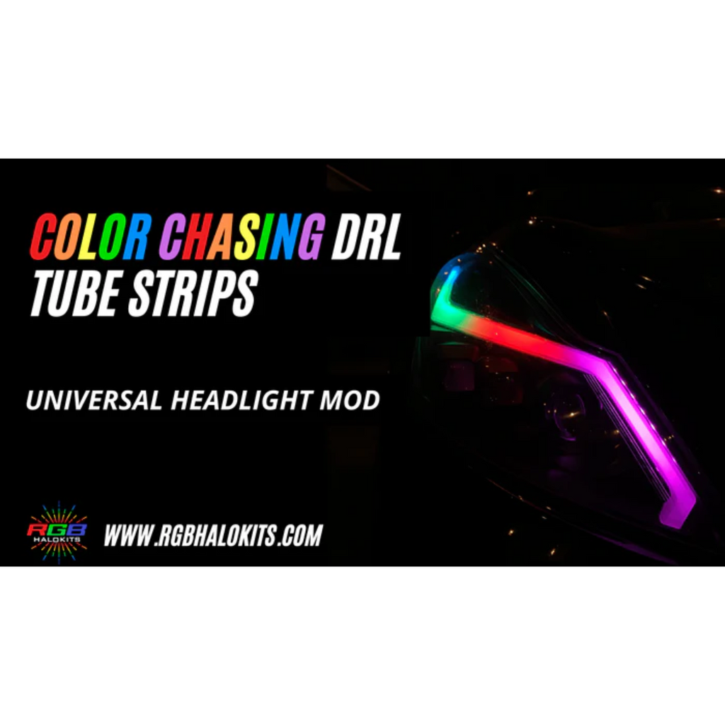 RGB Halo Kits Universal Side Emitting Flexible DRL Diffused Strips | Multicolor