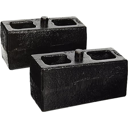 Fabtech 4in Front Leaf Spring Block Kit - 3in Wide w/Bump Stop - Black Ops Auto Works