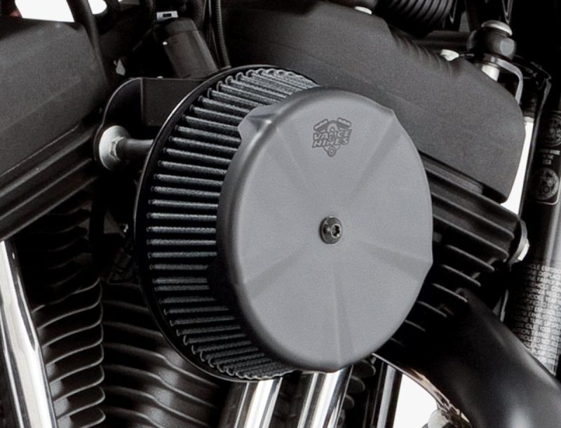 Vance & Hines Black Skullcap Intake Cover-Air Intake Components-Vance and Hines-71015-