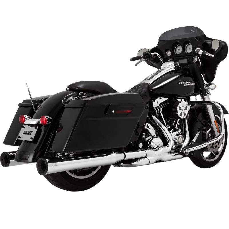 Vance & Hines HD Dresser 17-22 Eliminator 400 Chrome Slip-On Exhaust-Motorcycle Slip-On-Vance and Hines-16714-