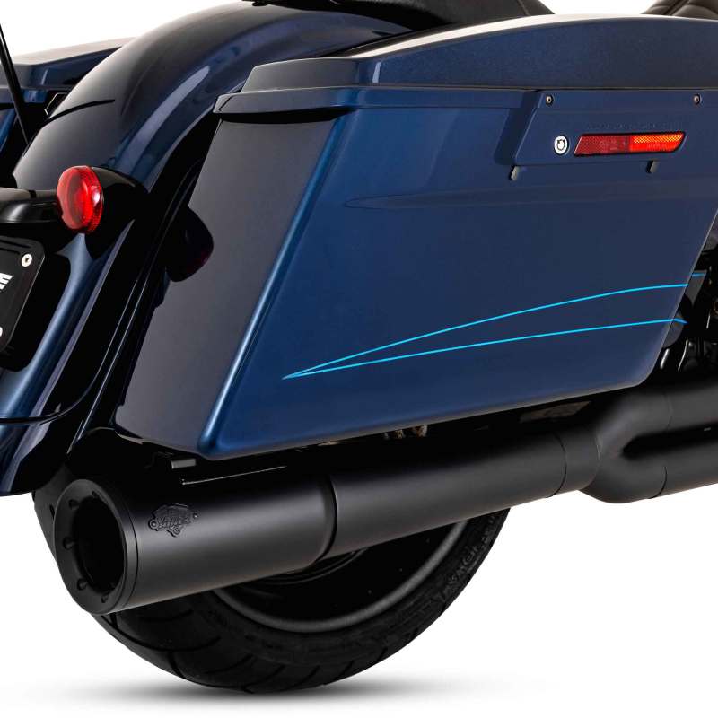 Vance & Hines HD Dresser 17-22 Pro Pipe 2-1 Black PCX Full System Exhaust-Powersports Exhausts-Vance and Hines-47383-