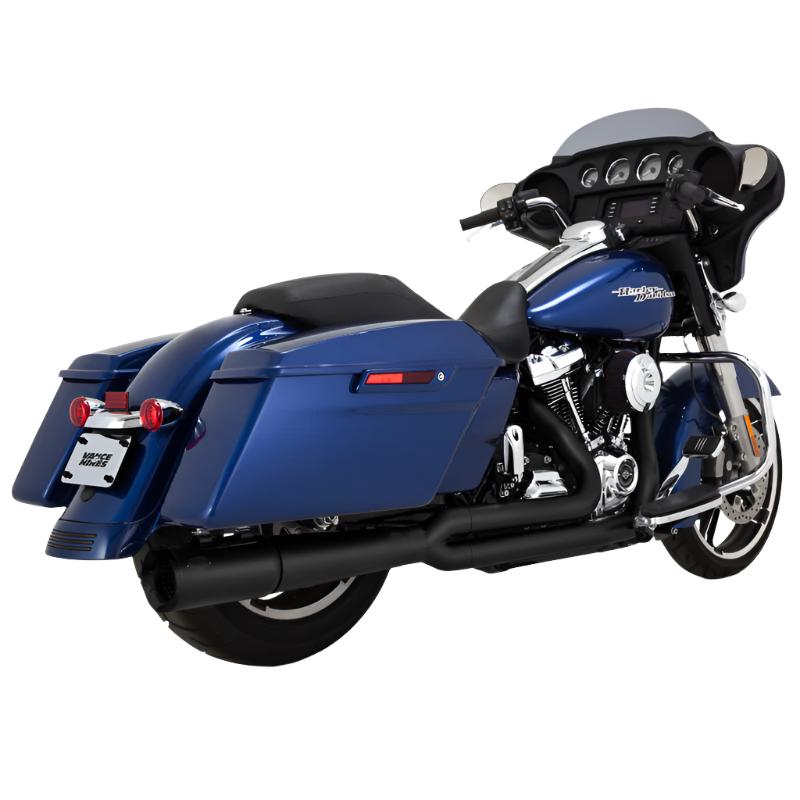 Vance & Hines HD Dresser 17-22 Pro Pipe 2-1 Black PCX Full System Exhaust-Powersports Exhausts-Vance and Hines-47383-