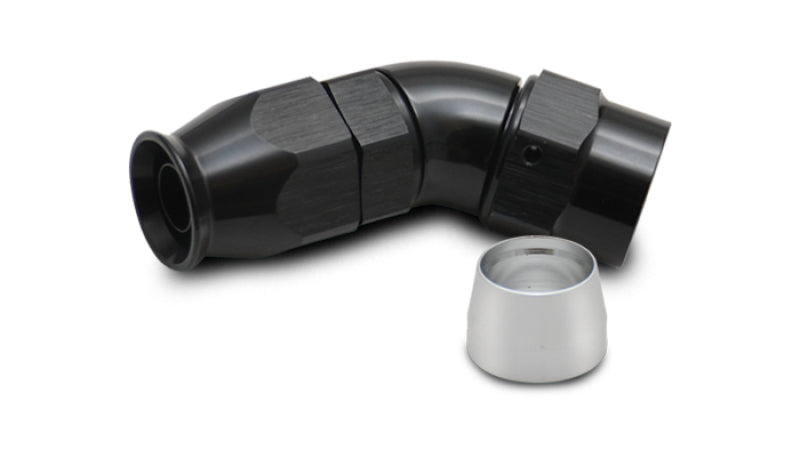 Vibrant 1 Piece PFTE Hose End -16 AN 45 Degree - Black Ops Auto Works