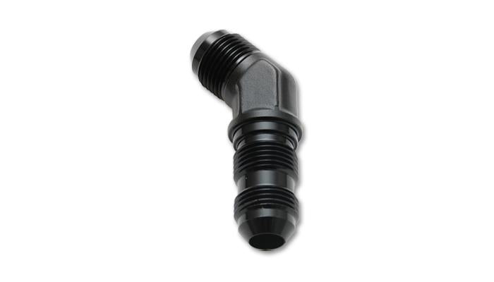 Vibrant -10AN Bulkhead Adapter 45 Degree Elbow Fitting - Anodized Black Only Vibrant VIB10604