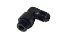 Load image into Gallery viewer, Vibrant -10AN Male Flare to Male -10AN ORB Swivel 90 Degree Adapter Fitting - Anodized Black - Black Ops Auto Works