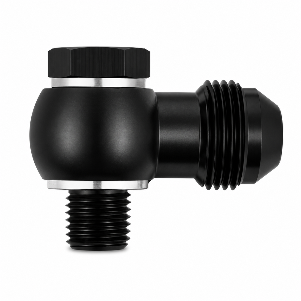 Vibrant 11505 -3AN male banjo fitting 12mm x 1.5 metric black anodized aluminum with two crush washers