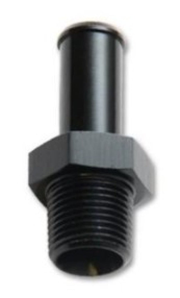 Vibrant 1/16in NPT to 1/4in Barb Straight Fitting - Aluminum - Black Ops Auto Works