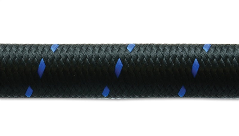 Vibrant -12 AN Two-Tone Black/Blue Nylon Braided Flex Hose (20 foot roll) - Black Ops Auto Works