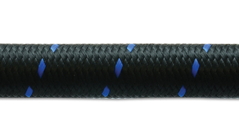 Vibrant -12 AN Two-Tone Black/Blue Nylon Braided Flex Hose (20 foot roll) - Black Ops Auto Works