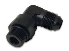 Load image into Gallery viewer, Vibrant -12AN Male Flare to Male -12AN ORB Swivel 90 Degree Adapter Fitting - Anodized Black - Black Ops Auto Works