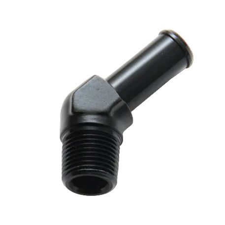 Vibrant Vibrant 1/2in NPT to 1/2in Barb 45 Degree Fitting - Aluminum