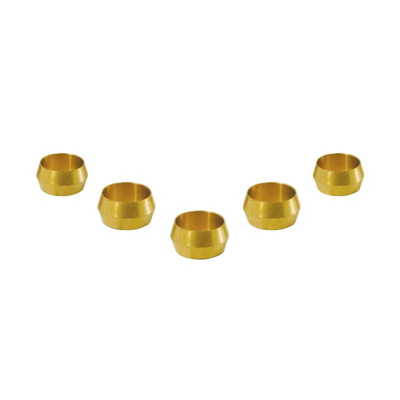 Vibrant Vibrant 1/4in Brass Olive Inserts - 5pk