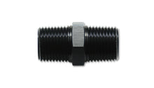 Load image into Gallery viewer, Vibrant 1/4in NPT x 1/4in NPT Straight Union Pipe Adapter Fitting - Aluminum - Black Ops Auto Works
