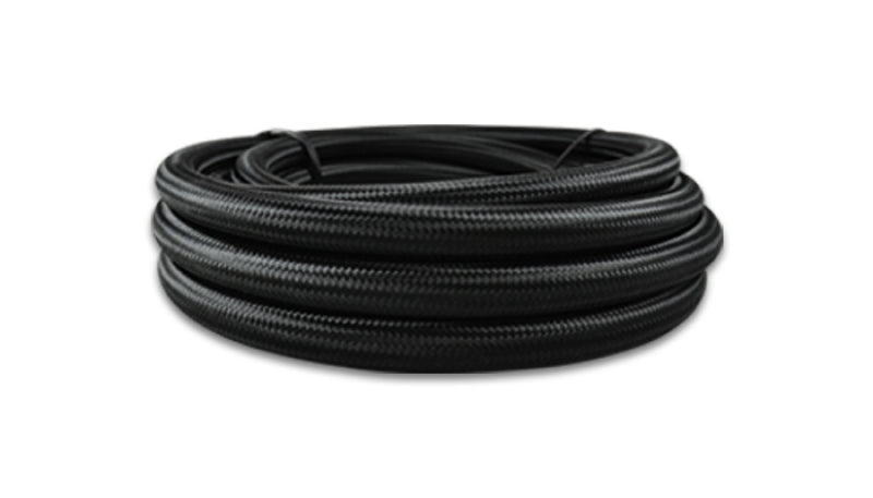 Vibrant -16 AN Black Nylon Braided Flex Hose w/ PTFE Liner (20 Foot Roll) - Black Ops Auto Works