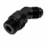 Vibrant -8AN Male to Male -10AN Straight Cut 45 Degree Adapter Fitting - Anodized Black