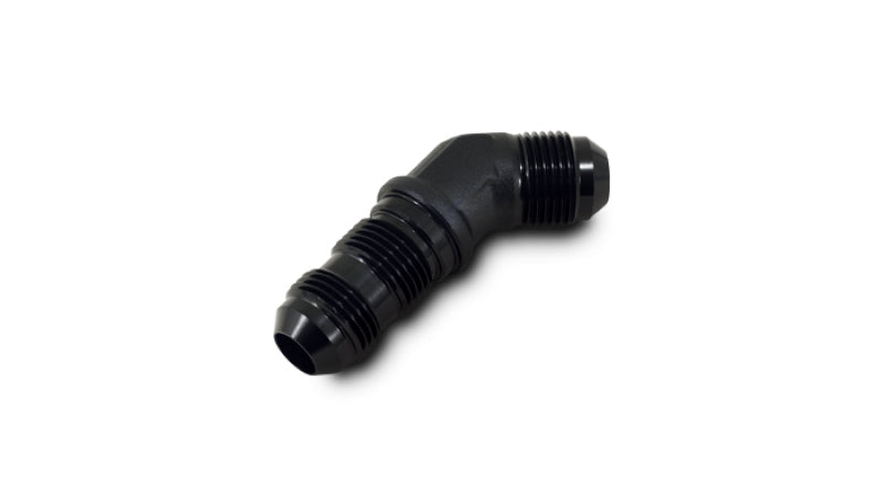 Vibrant -16AN Bulkhead Adapter 45 Deg Elbow Fitting - Anodized Black Vibrant VIB10606