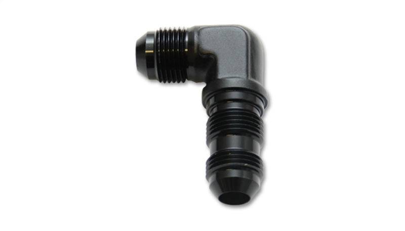 Vibrant -16AN Bulkhead Adapter 90 Deg Elbow Fitting - Anodized Black Vibrant VIB10614