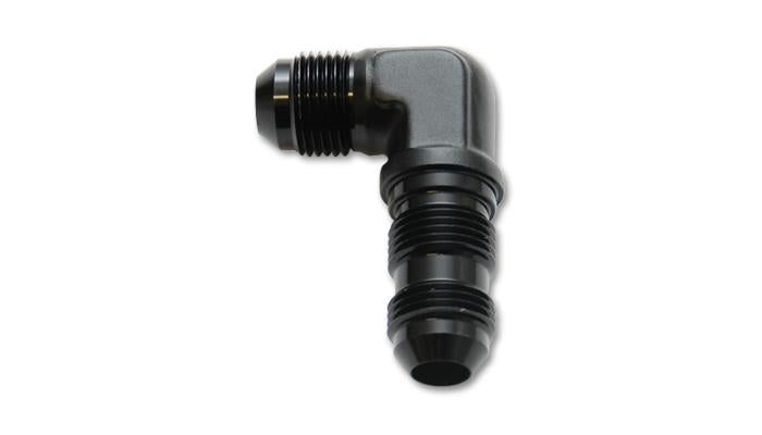 Vibrant -16AN Bulkhead Adapter 90 Deg Elbow Fitting - Anodized Black Vibrant VIB10614